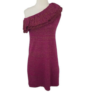 Trina Turk One Shoulder Ruffle Mayreau Dress S NEW